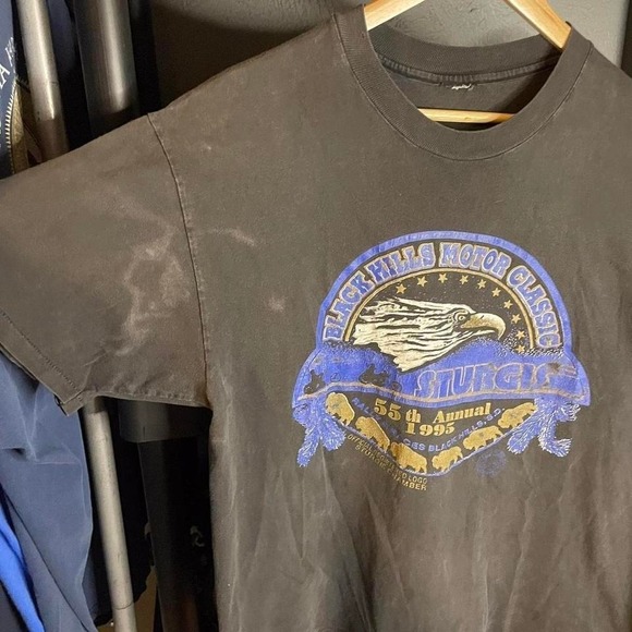 Vintage 90s smoked out faded motorcycle rally - Picture 2 of 8